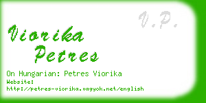 viorika petres business card